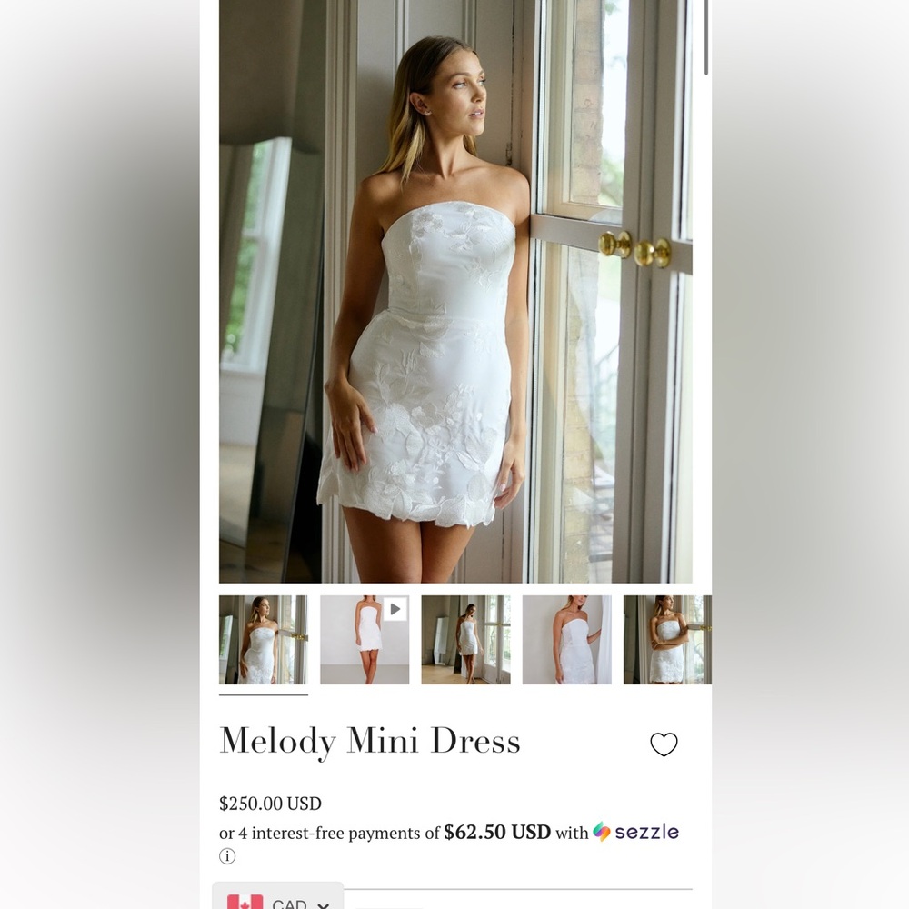 Park & Fifth White Mini Dress